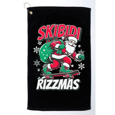 Skibidi Rizzmas Funny Santa Rizz Christmas Golf Towel