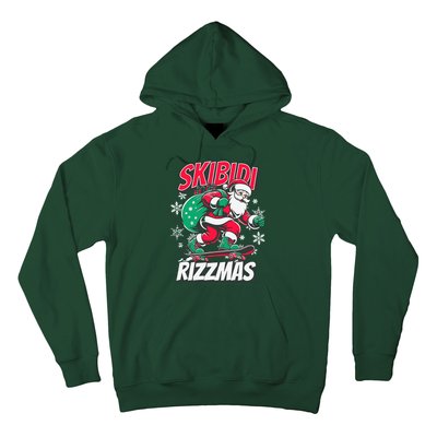 Skibidi Rizzmas Funny Santa Rizz Christmas Hoodie