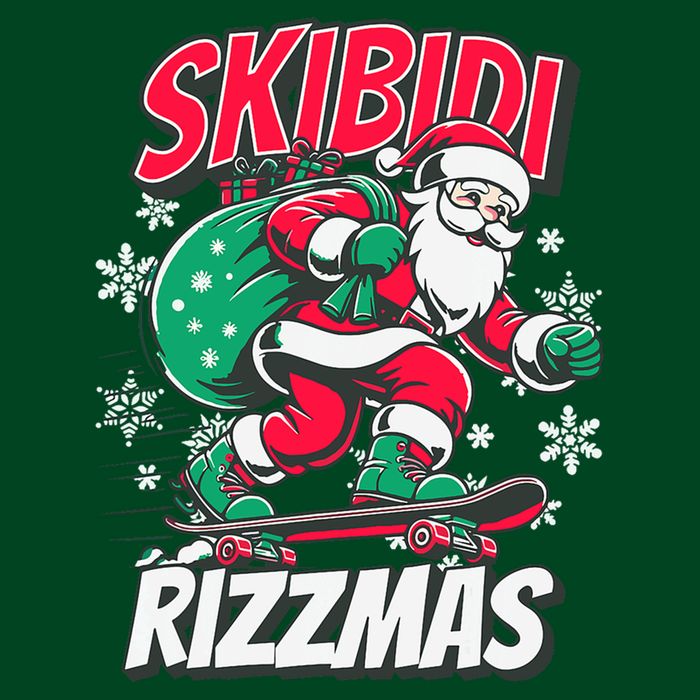 Skibidi Rizzmas Funny Santa Rizz Christmas T-Shirt
