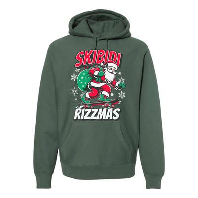 Skibidi Rizzmas Funny Santa Rizz Christmas Premium Hoodie