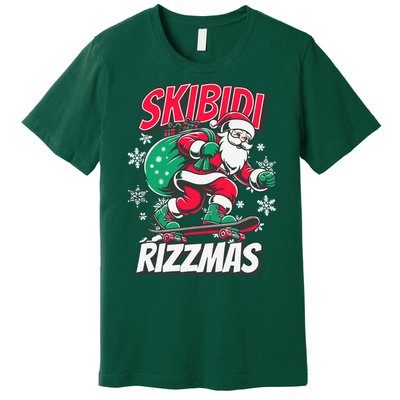 Skibidi Rizzmas Funny Santa Rizz Christmas Premium T-Shirt