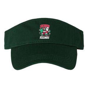 Skibidi Rizzmas Funny Santa Rizz Christmas Valucap Bio-Washed Visor