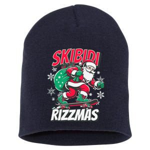 Skibidi Rizzmas Funny Santa Rizz Christmas Short Acrylic Beanie