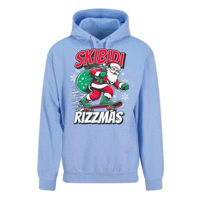 Skibidi Rizzmas Funny Santa Rizz Christmas Unisex Surf Hoodie