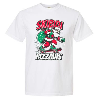 Skibidi Rizzmas Funny Santa Rizz Christmas Garment-Dyed Heavyweight T-Shirt