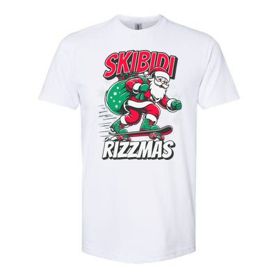 Skibidi Rizzmas Funny Santa Rizz Christmas Softstyle CVC T-Shirt