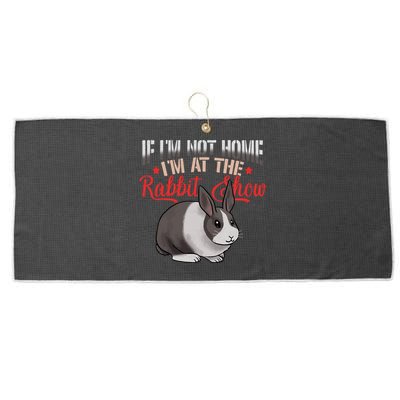 Show Rabbit For Dutch Rabbit Owner  Large Microfiber Waffle Golf Towel