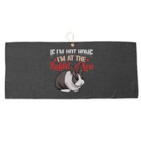 Show Rabbit For Dutch Rabbit Owner  Large Microfiber Waffle Golf Towel