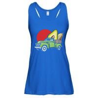 Sweet Retro Farm Truck Vintage Avocado Lover Graphic Meaningful Gift Ladies Essential Flowy Tank