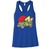 Sweet Retro Farm Truck Vintage Avocado Lover Graphic Gift Women's Racerback Tank