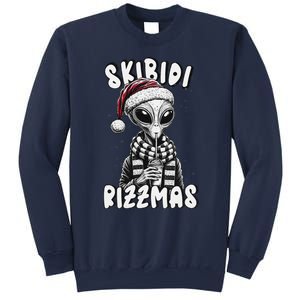 Skibid.I Rizzmas Funny Santa Alien Xmas Sweatshirt