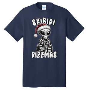 Skibid.I Rizzmas Funny Santa Alien Xmas Tall T-Shirt