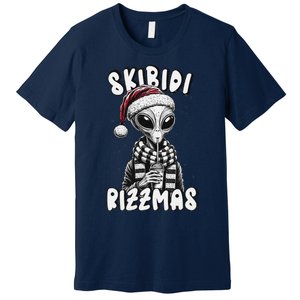 Skibid.I Rizzmas Funny Santa Alien Xmas Premium T-Shirt