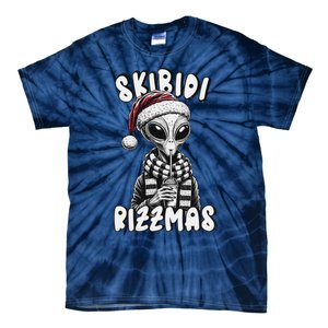 Skibid.I Rizzmas Funny Santa Alien Xmas Tie-Dye T-Shirt