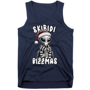 Skibid.I Rizzmas Funny Santa Alien Xmas Tank Top