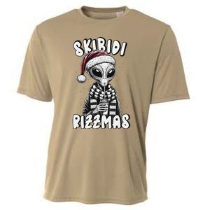 Skibid.I Rizzmas Funny Santa Alien Xmas Cooling Performance Crew T-Shirt