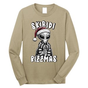 Skibid.I Rizzmas Funny Santa Alien Xmas Long Sleeve Shirt