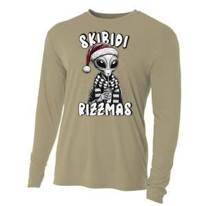 Skibid.I Rizzmas Funny Santa Alien Xmas Cooling Performance Long Sleeve Crew