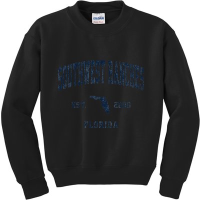 Southwest Ranches Florida Fl Vintage Athletic Sports De Kids Sweatshirt