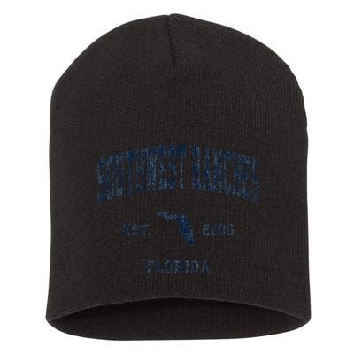 Southwest Ranches Florida Fl Vintage Athletic Sports De Short Acrylic Beanie
