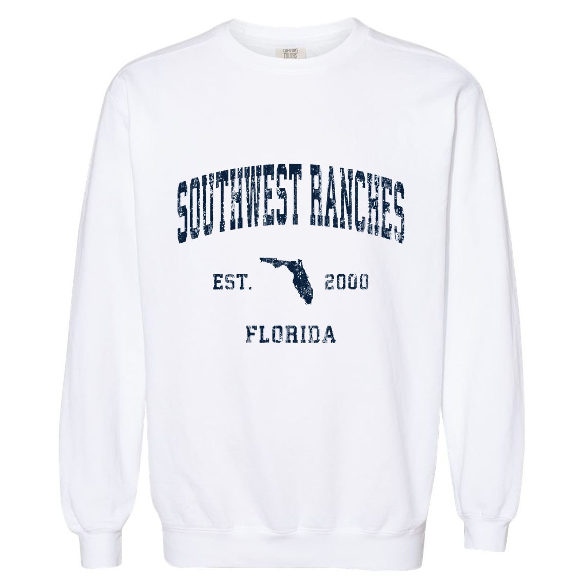 Southwest Ranches Florida Fl Vintage Athletic Sports De Garment-Dyed Sweatshirt