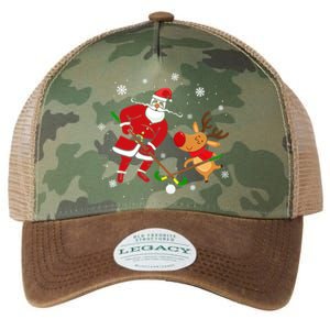 Santa Reindeer Field Hockey Lover Player Team Cute Christmas Gift Legacy Tie Dye Trucker Hat