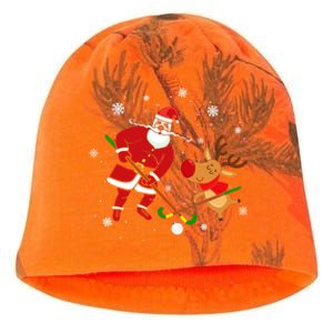 Santa Reindeer Field Hockey Lover Player Team Cute Christmas Gift Kati - Camo Knit Beanie