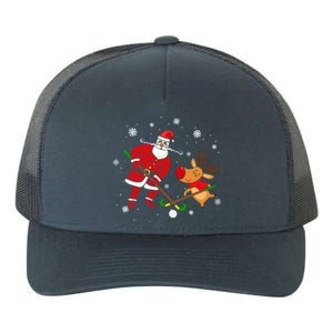 Santa Reindeer Field Hockey Lover Player Team Cute Christmas Gift Yupoong Adult 5-Panel Trucker Hat