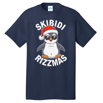 Skibid.I Rizzmas Funny Christmas Christmas Season Penguin Tall T-Shirt