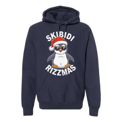 Skibid.I Rizzmas Funny Christmas Christmas Season Penguin Premium Hoodie