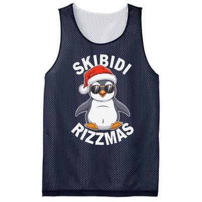 Skibid.I Rizzmas Funny Christmas Christmas Season Penguin Mesh Reversible Basketball Jersey Tank