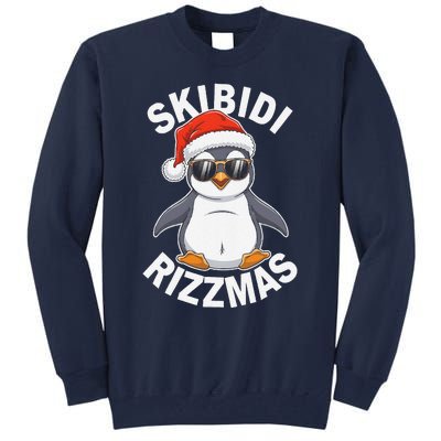 Skibid.I Rizzmas Funny Christmas Christmas Season Penguin Tall Sweatshirt