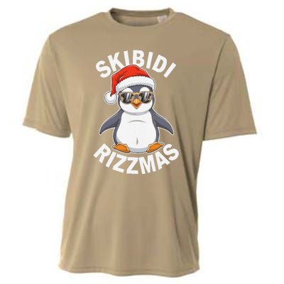 Skibid.I Rizzmas Funny Christmas Christmas Season Penguin Cooling Performance Crew T-Shirt