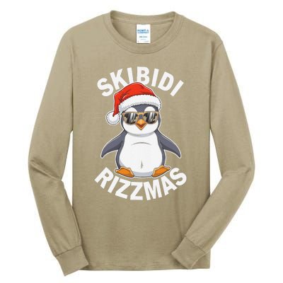 Skibid.I Rizzmas Funny Christmas Christmas Season Penguin Tall Long Sleeve T-Shirt