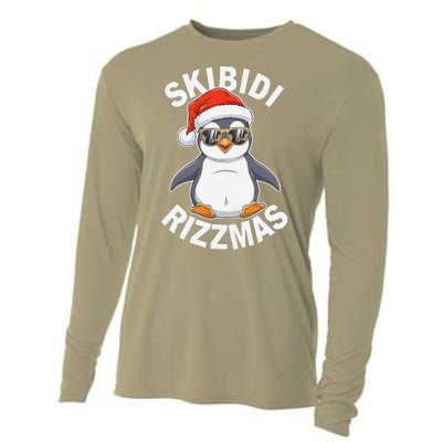 Skibid.I Rizzmas Funny Christmas Christmas Season Penguin Cooling Performance Long Sleeve Crew