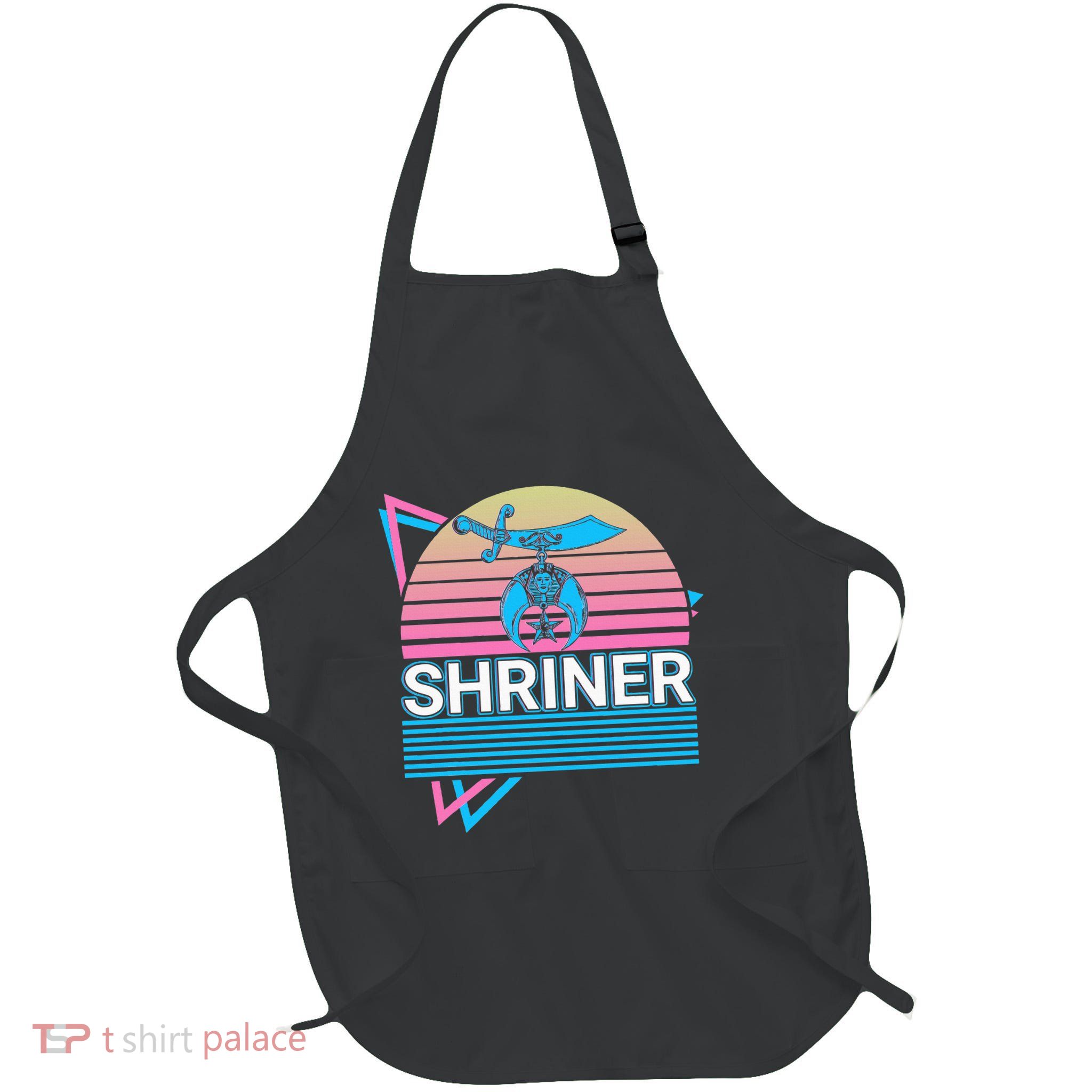 Shriner Retro Freemason Masonic Mystic Shrine Full-Length Apron With Pockets