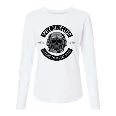 Space Rebellion Fortune Favors The Brave Womens Cotton Relaxed Long Sleeve T-Shirt