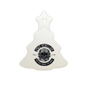 Space Rebellion Fortune Favors The Brave Ceramic Tree Ornament