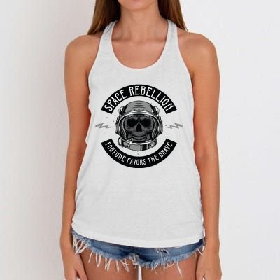 Space Rebellion Fortune Favors The Brave Women's Knotted Racerback Tank