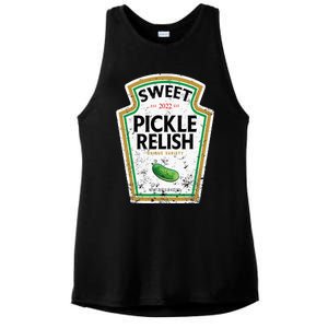 Sweet Relish Funny Halloween Condiment Green Pickle Ladies PosiCharge Tri-Blend Wicking Tank