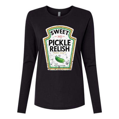 Sweet Relish Funny Halloween Condiment Green Pickle Womens Cotton Relaxed Long Sleeve T-Shirt