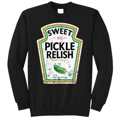 Sweet Relish Funny Halloween Condiment Green Pickle Sweatshirt