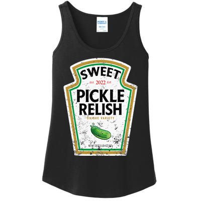 Sweet Relish Funny Halloween Condiment Green Pickle Ladies Essential Tank