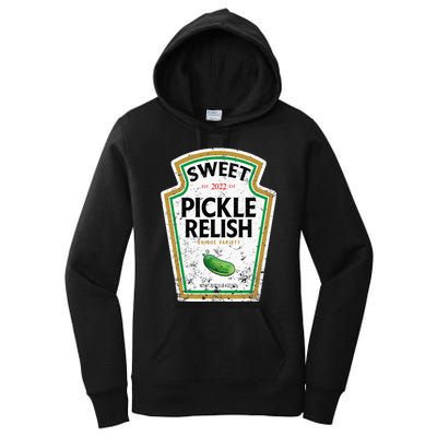 Sweet Relish Funny Halloween Condiment Green Pickle Women's Pullover Hoodie