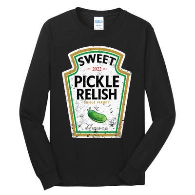 Sweet Relish Funny Halloween Condiment Green Pickle Tall Long Sleeve T-Shirt