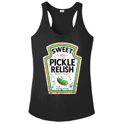 Sweet Relish Funny Halloween Condiment Green Pickle Ladies PosiCharge Competitor Racerback Tank