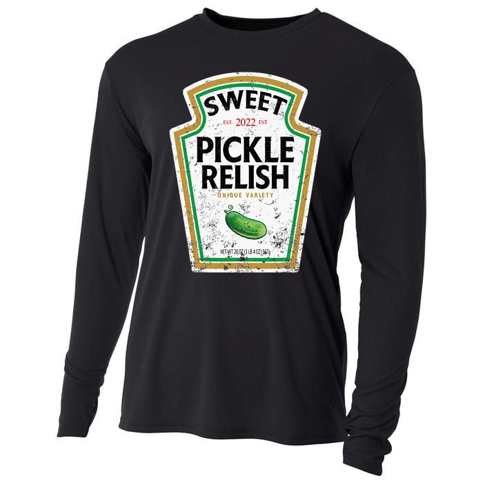 Sweet Relish Funny Halloween Condiment Green Pickle Cooling Performance Long Sleeve Crew