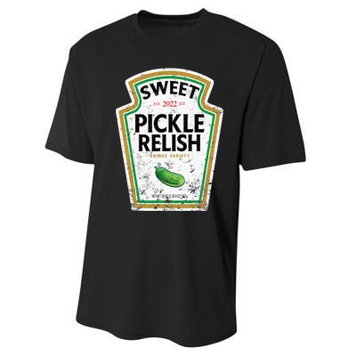 Sweet Relish Funny Halloween Condiment Green Pickle Performance Sprint T-Shirt