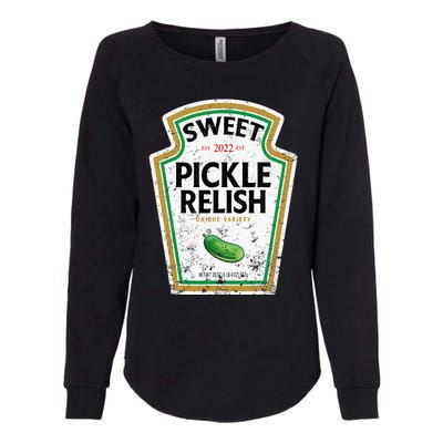 Sweet Relish Funny Halloween Condiment Green Pickle Womens California Wash Sweatshirt