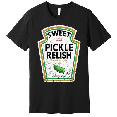 Sweet Relish Funny Halloween Condiment Green Pickle Premium T-Shirt